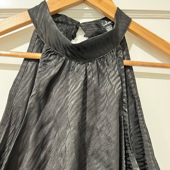 Lulus Fierce Vision Black Jacquard Print Satin Cutout Midi Dress - Picture 13 of 14